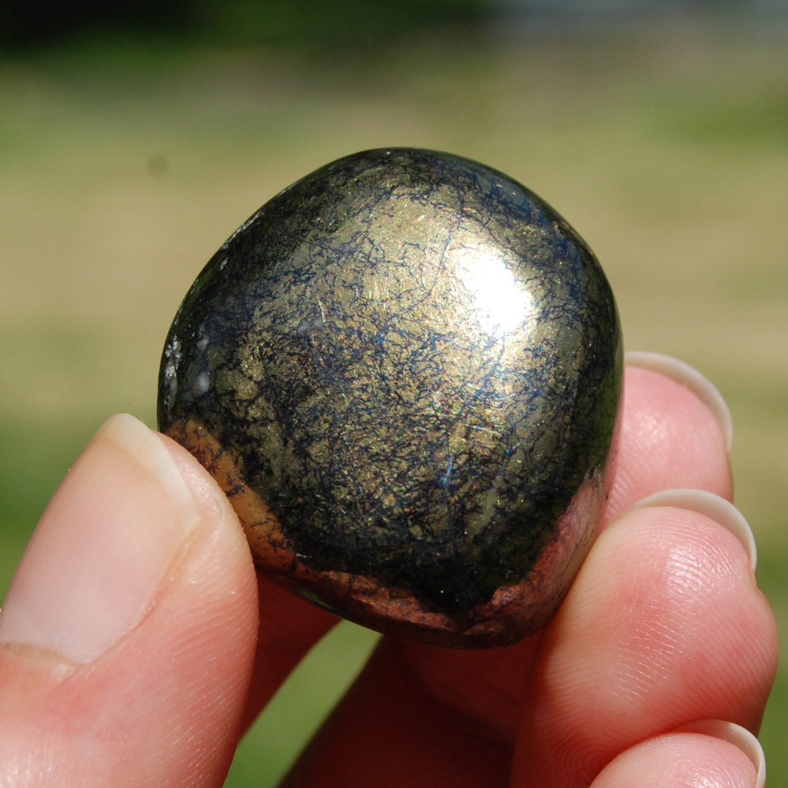 Covellite Crystal Tumbled Stone