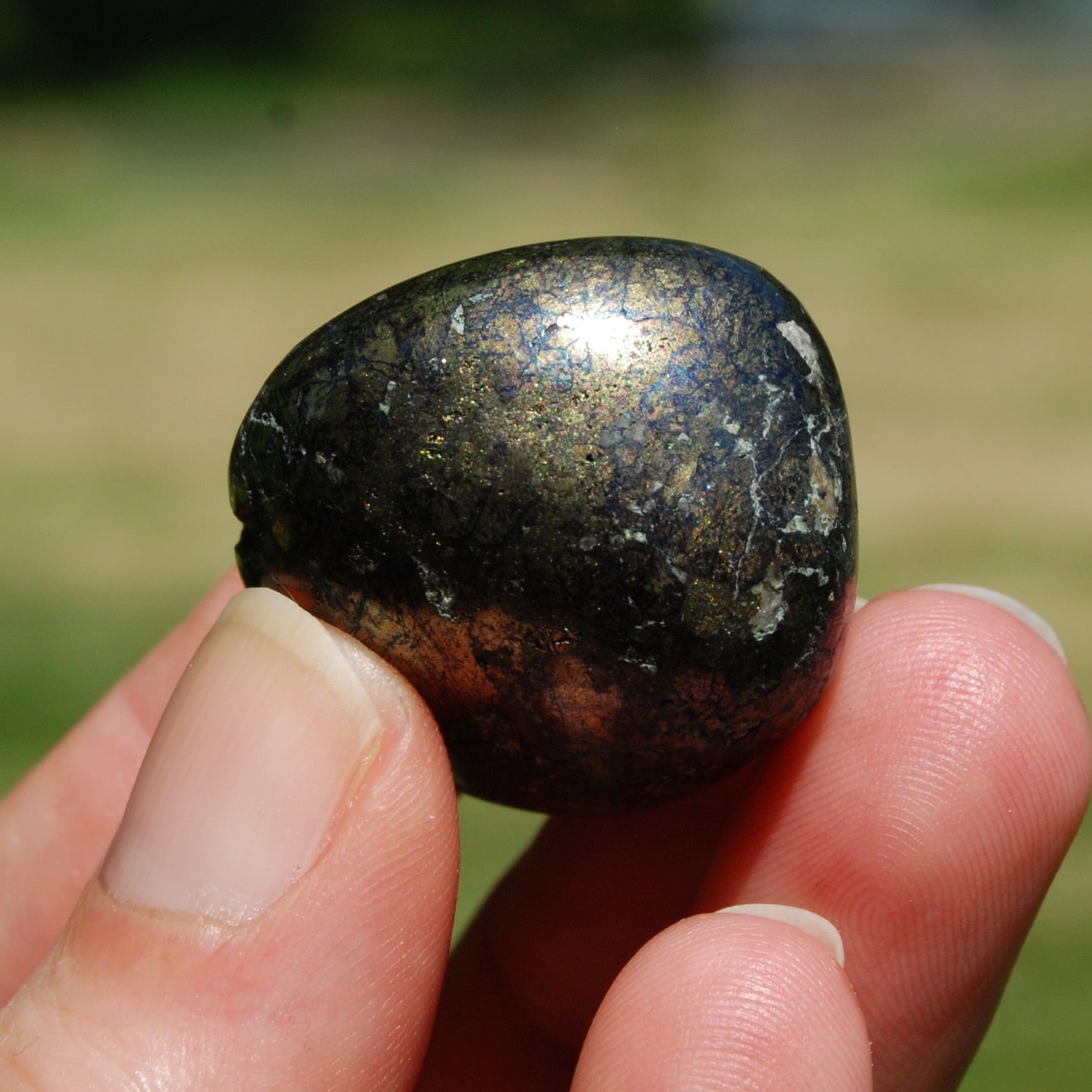 Covellite Crystal Tumbled Stone