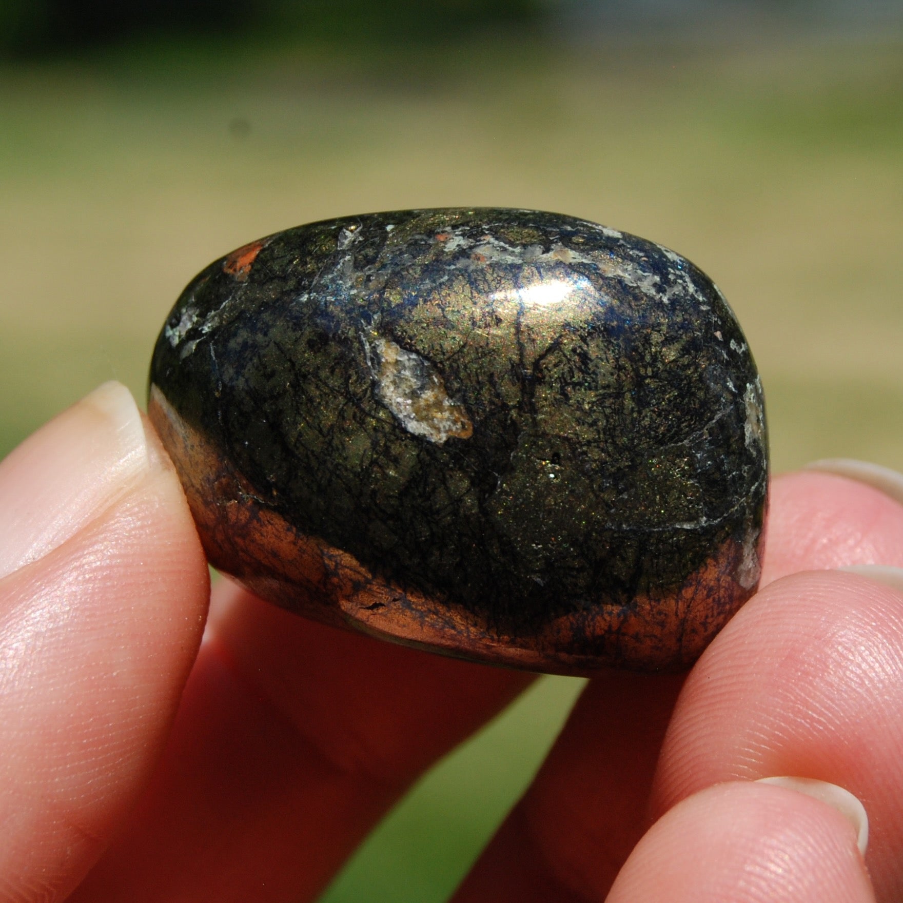 Covellite Crystal Tumbled Stone