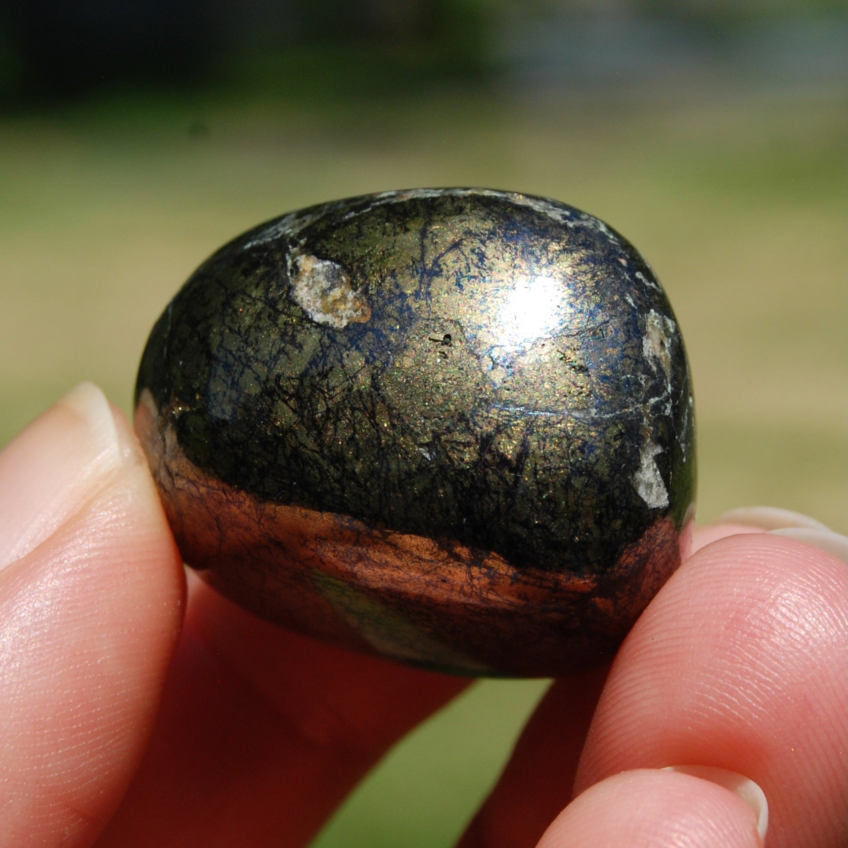 Covellite Crystal Tumbled Stone