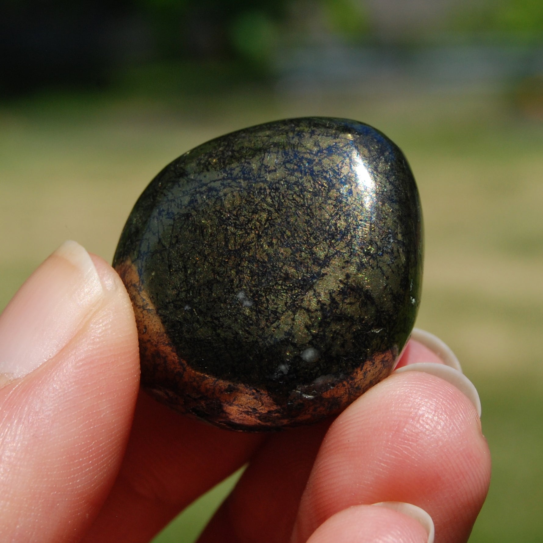 Covellite Crystal Tumbled Stone
