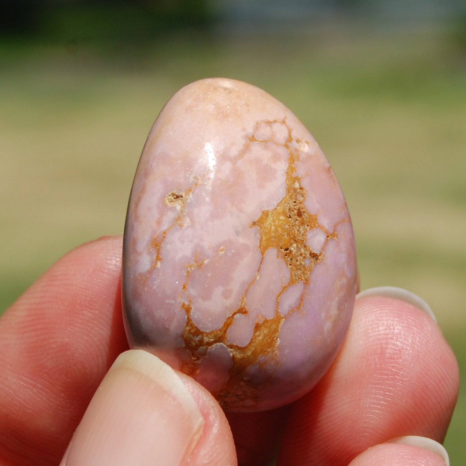 PINK Phosphosiderite Crystal Tumbled Stone