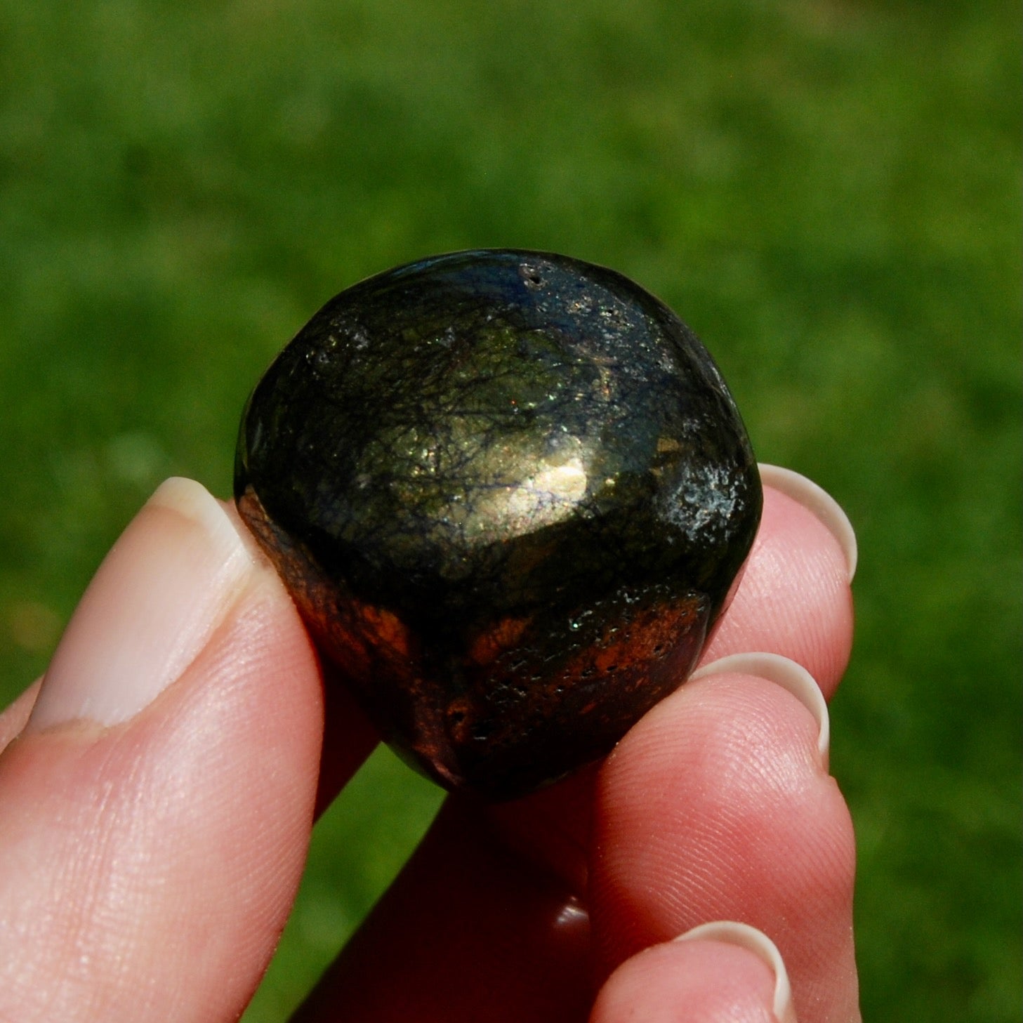 Covellite Crystal Tumbled Stone