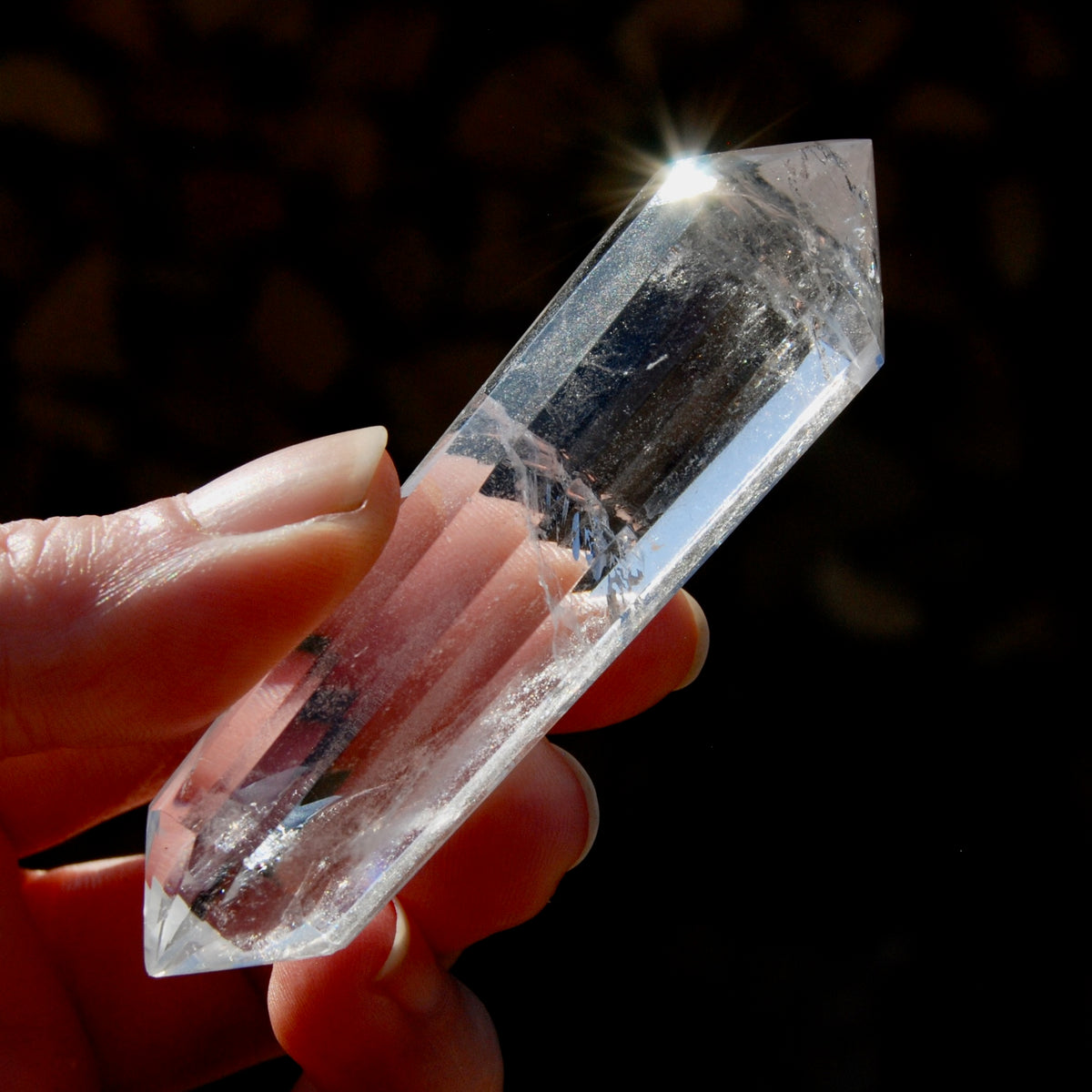 Clear Quartz Vogel Crystal – 12 Sided Healing Wand from Brazil 