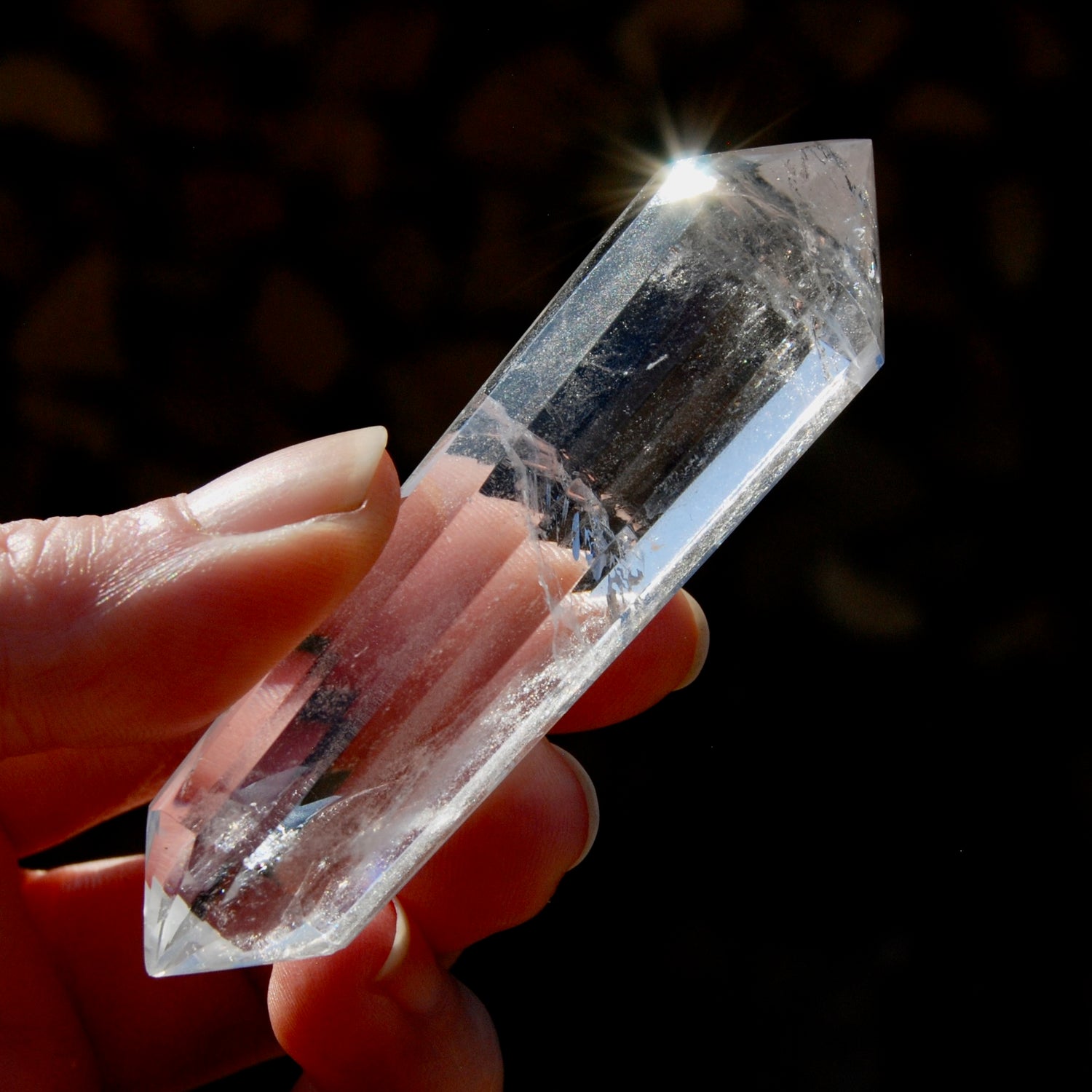 Clear Quartz Vogel Crystal – 12 Sided Healing Wand from Brazil 