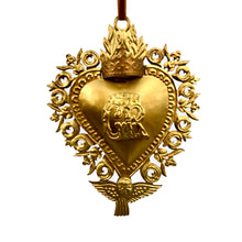 Load image into Gallery viewer, Crowned Gratia Sacred Heart Ex Voto Milagro Ornament
