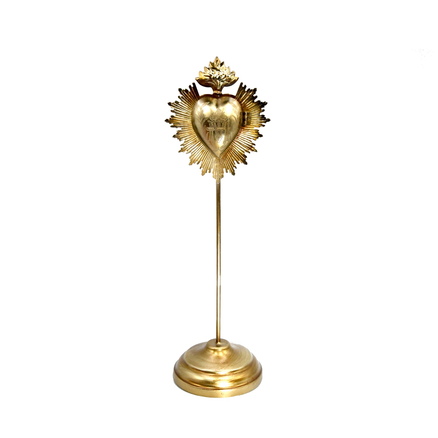  Sacred Heart Ex Voto Locket on Stand