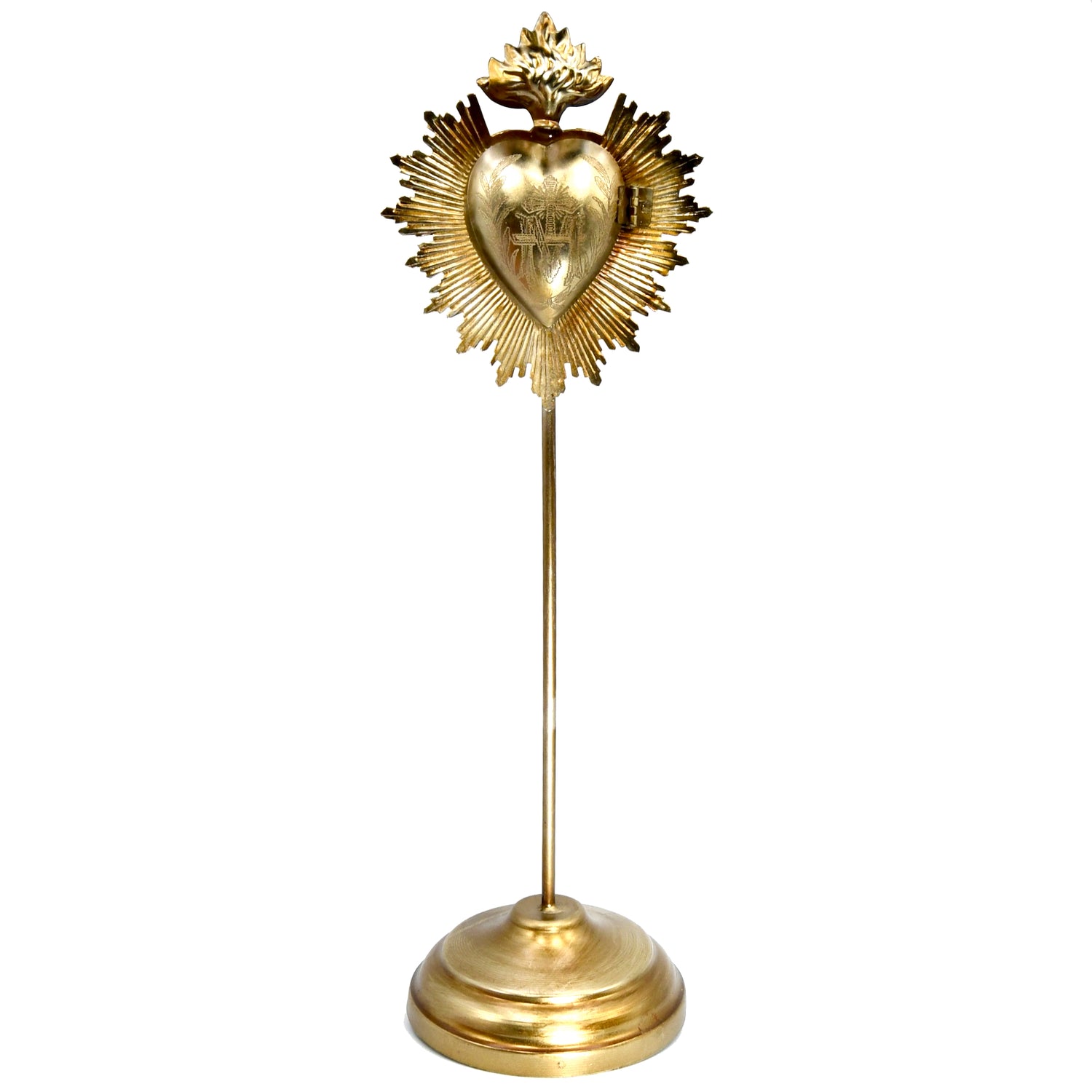  Sacred Heart Ex Voto Locket on Stand