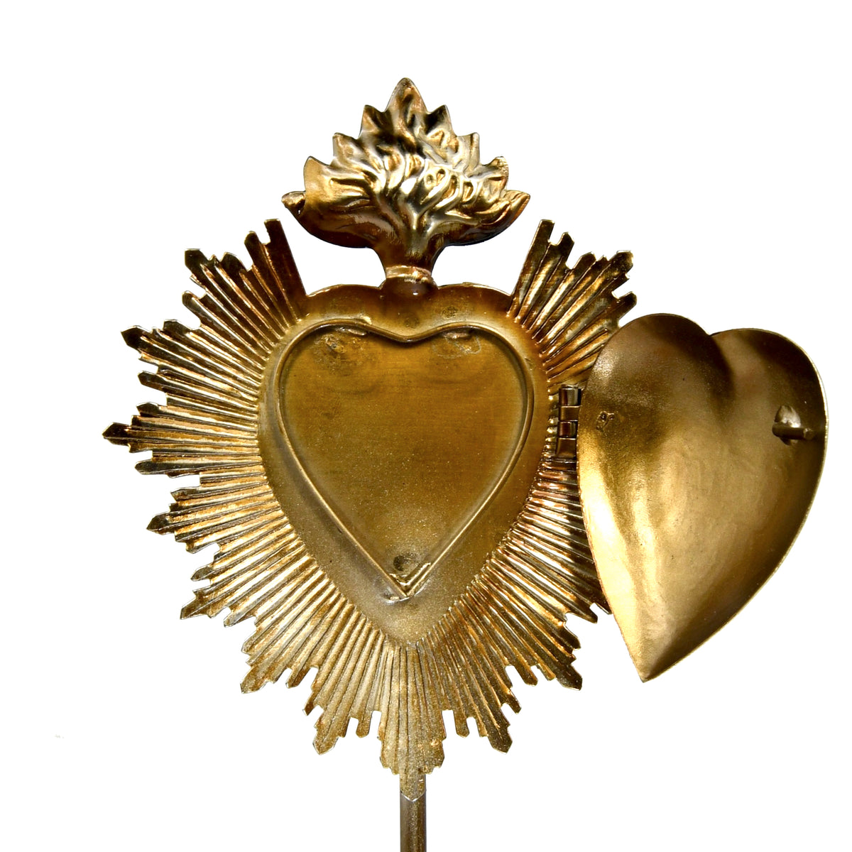  Sacred Heart Ex Voto Locket on Stand