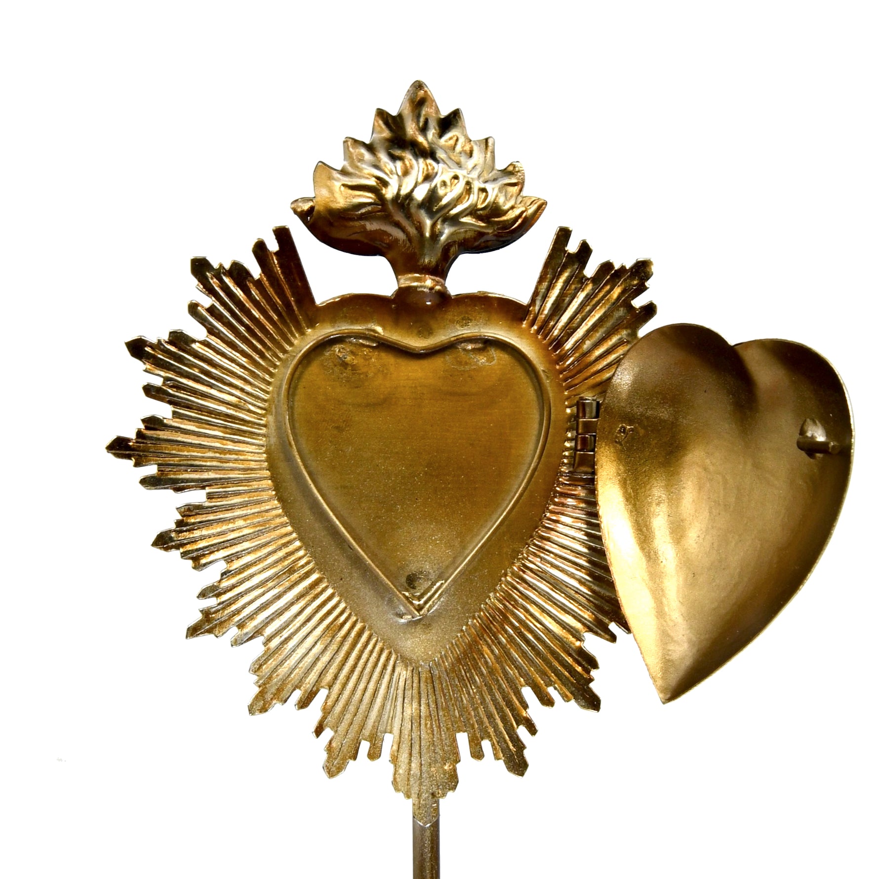  Sacred Heart Ex Voto Locket on Stand