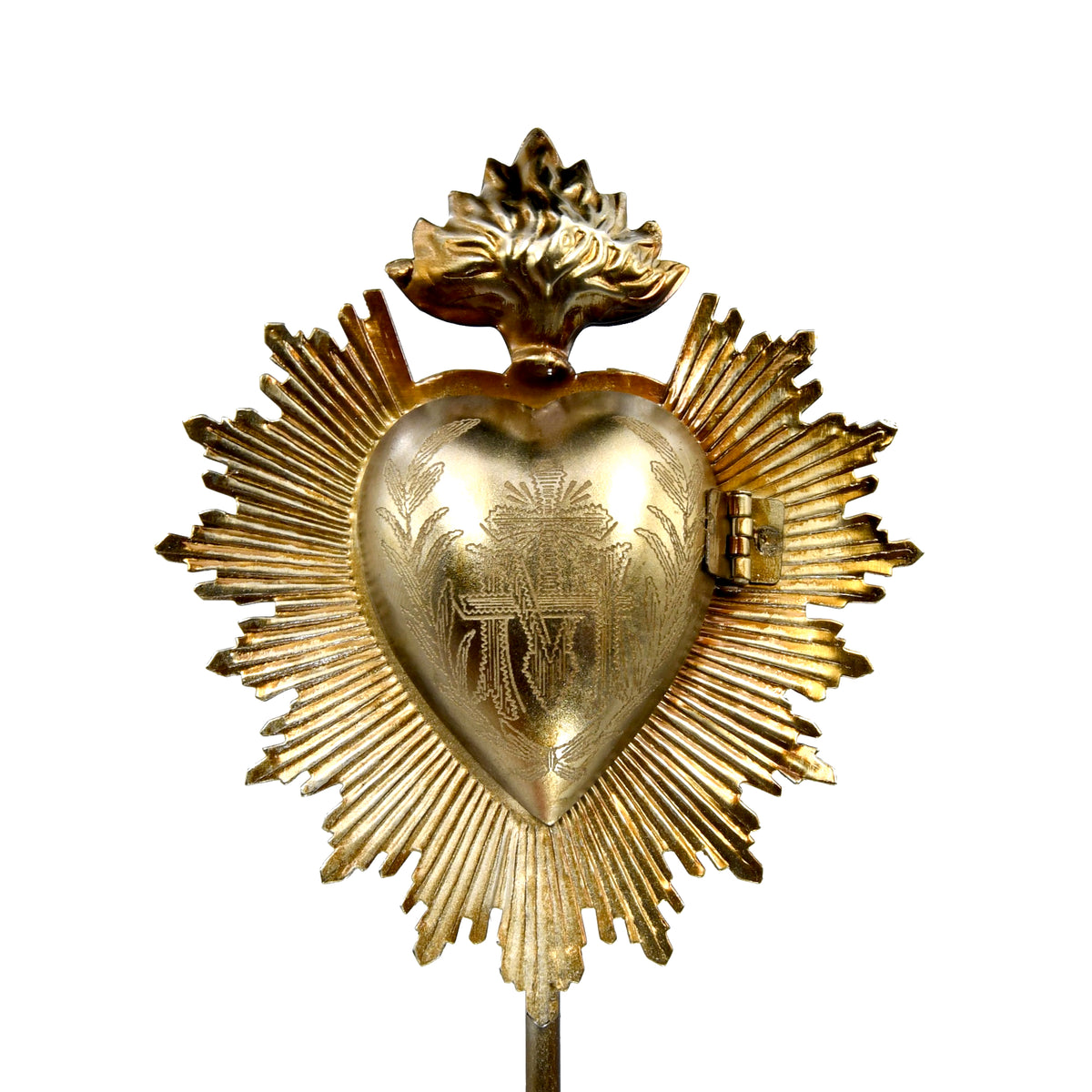  Sacred Heart Ex Voto Locket on Stand