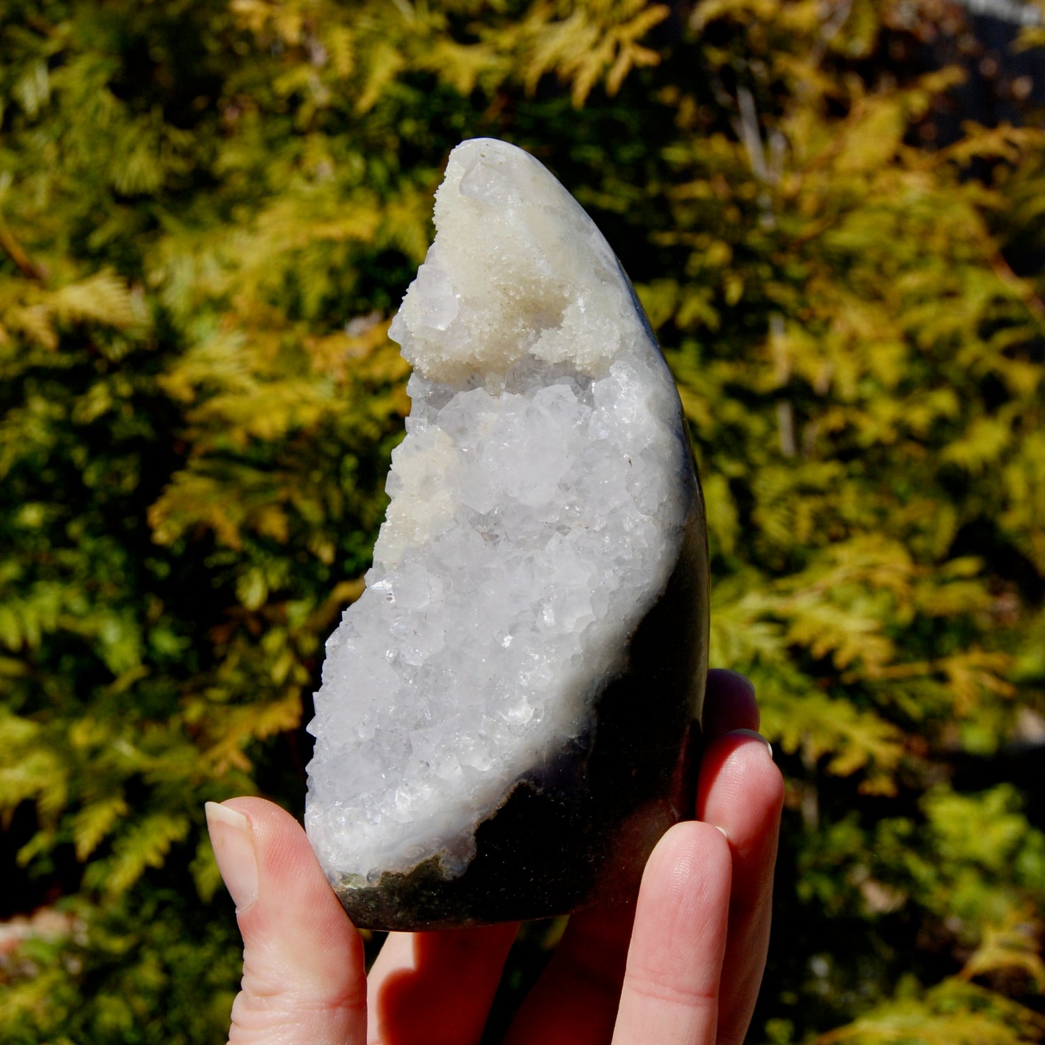 White Amethyst Quartz Crystal Cathedral Cluster