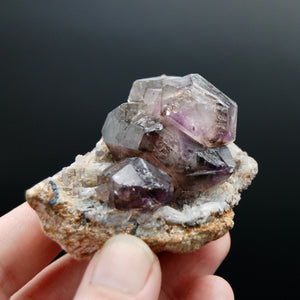 Elestial Amethyst Quartz Crystal, Smoky Chiredzi Amethyst, Zimbabwe