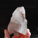 ET Soulmate Isis Face Pink Lithium Lemurian Quartz Crystal Starbrary Specular Hematite, Brazil