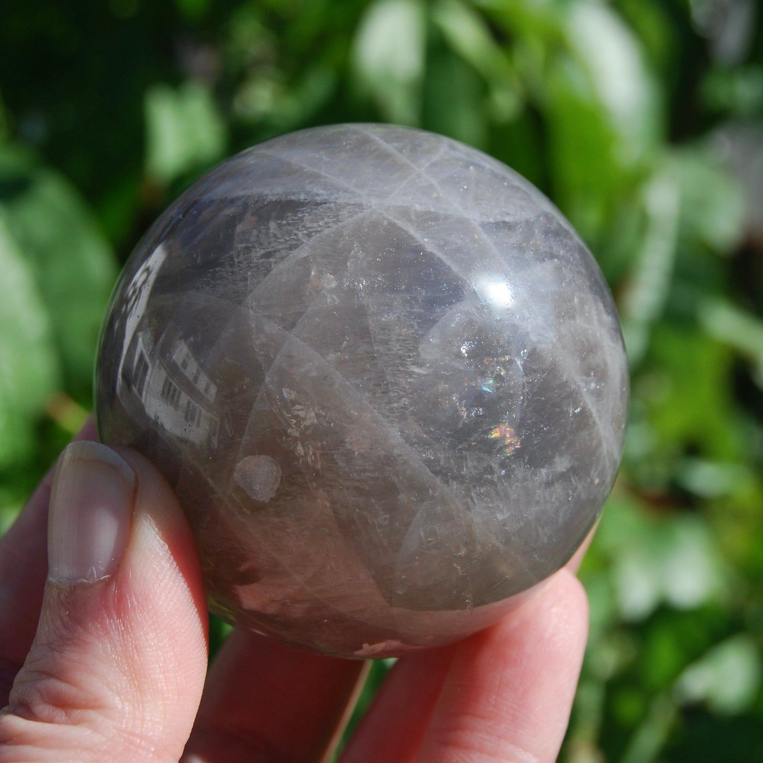 Blue Rose Quartz Crystal Sphere