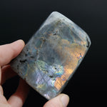 Purple Labradorite Crystal Freeform Tower, Super Flashy Spectrolite