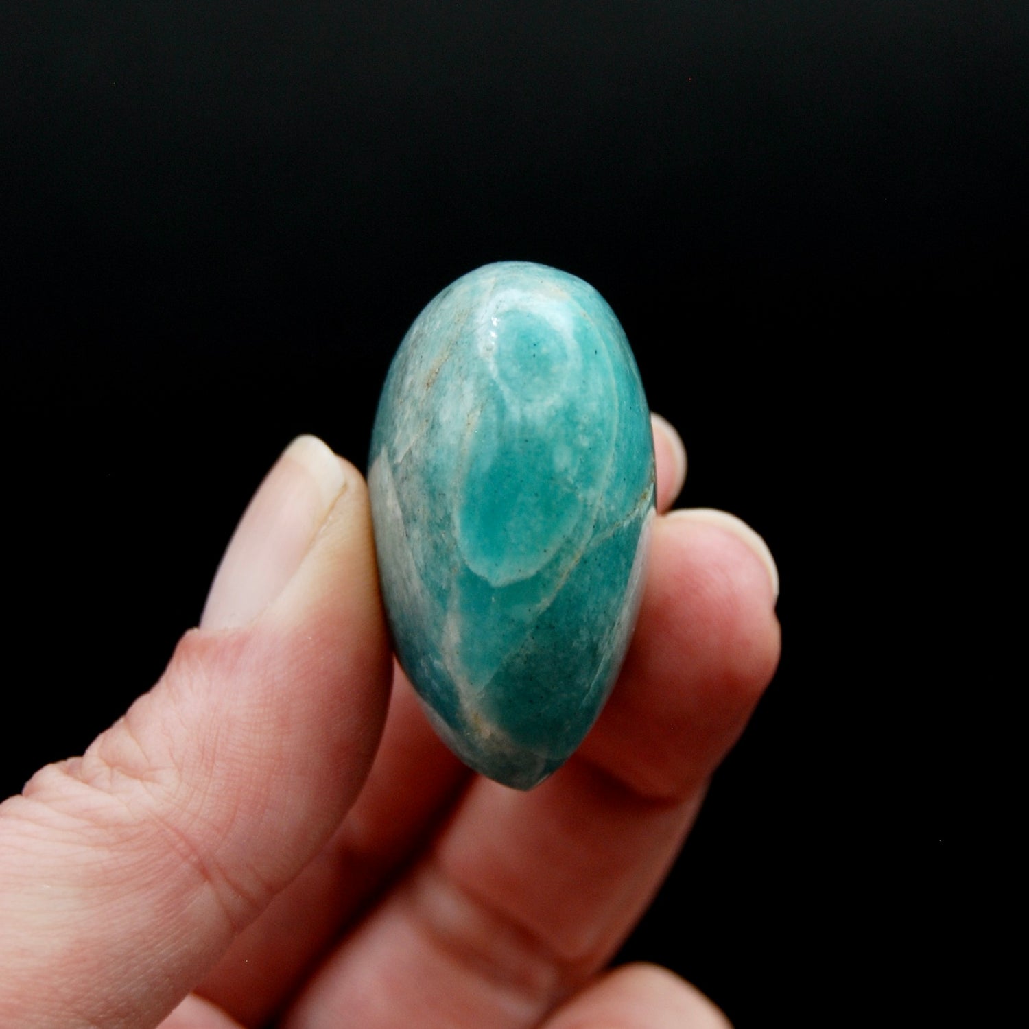 AAA Amazonite Crystal Puffy Heart