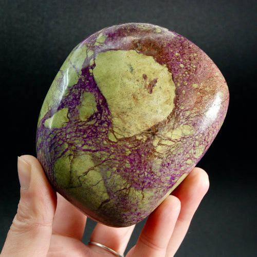 Atlantasite Stichtite Serpentine Crystal Freeform Palm Stone, South Africa