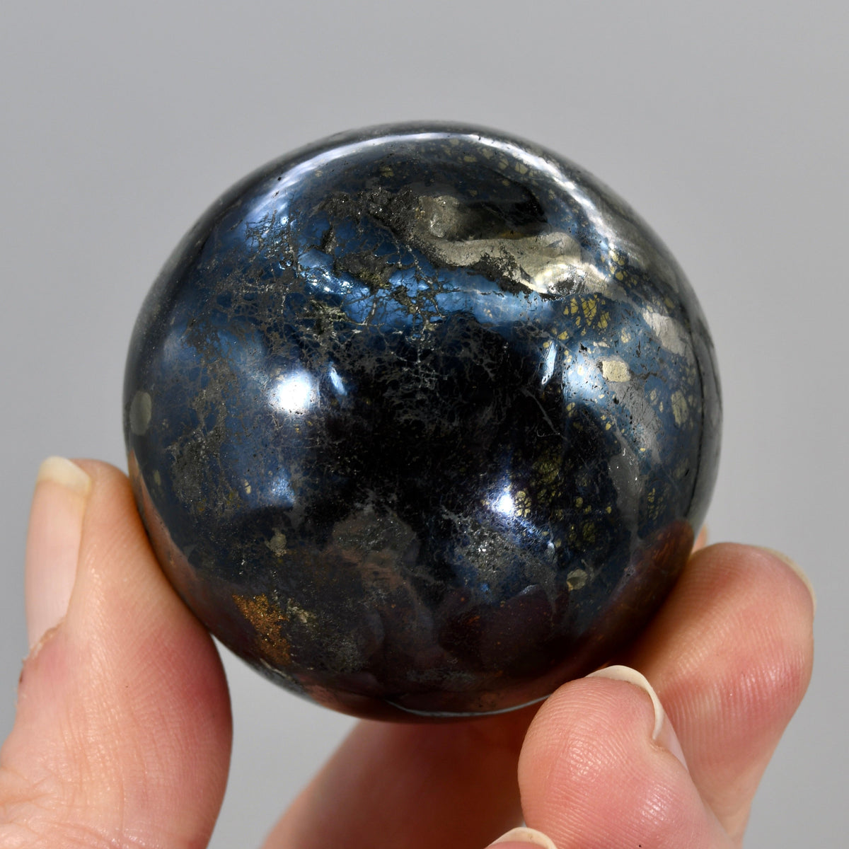 RARE Covellite Crystal Sphere, AAA Top Quality Blue Covelite, Peru