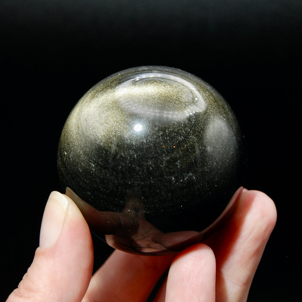 Gold Sheen Obsidian Crystal Sphere