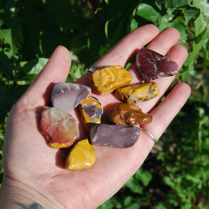 Mookaite Jasper Crystal Tumbled Stones, Medium Large