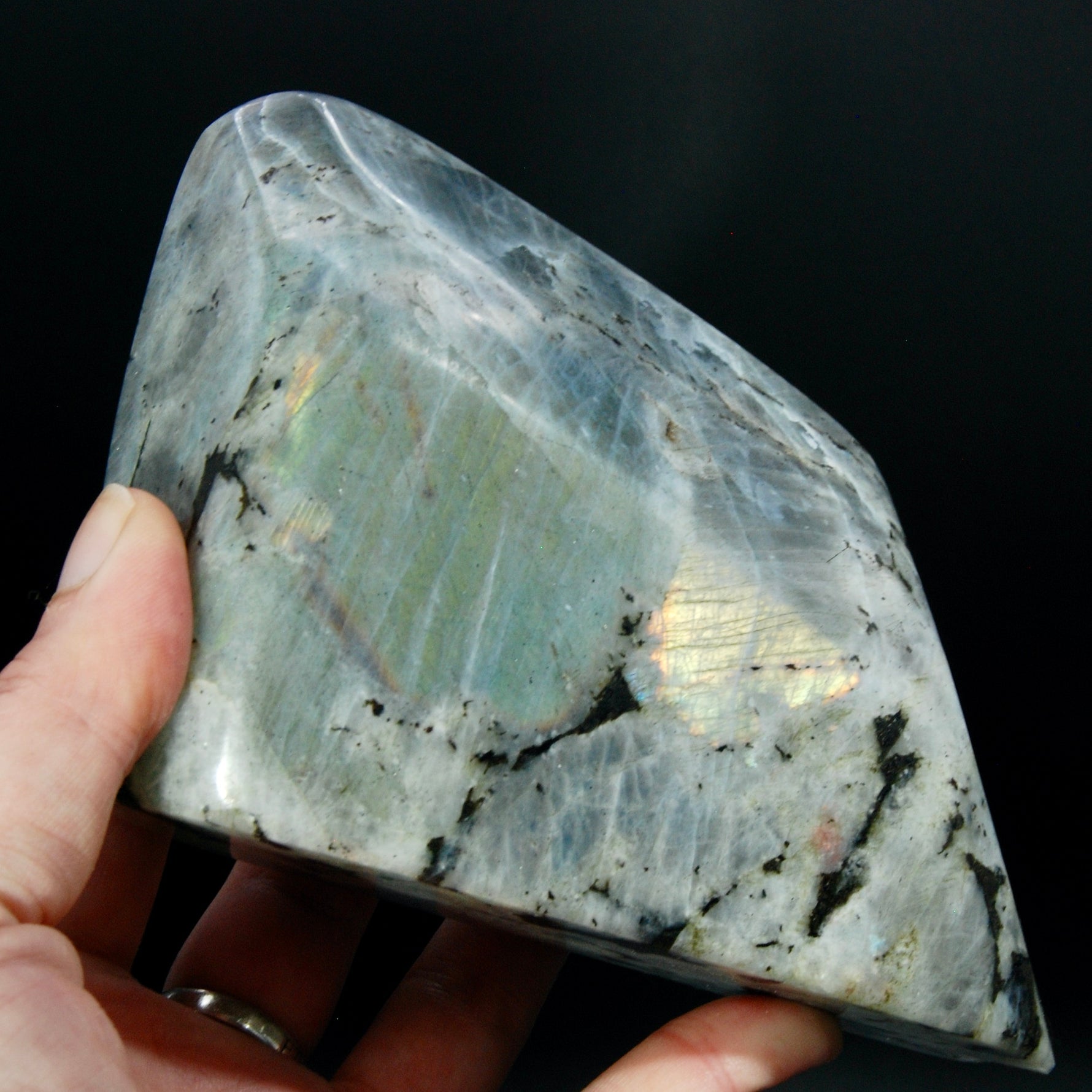 Yellow Labradorite Crystal Freeform Tower