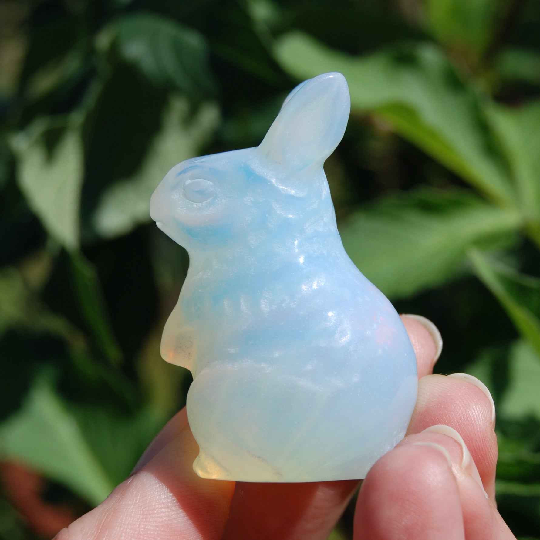 Opalite Carved Crystal Rabbit