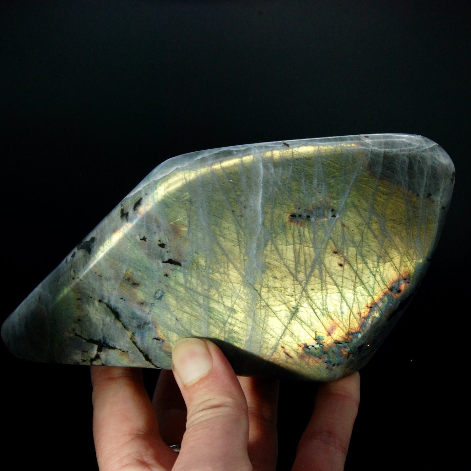 Yellow Labradorite Crystal Freeform Tower