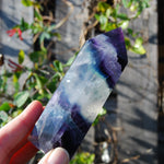 Chunky Fluorite Crystal Tower, Large Blue Purple Fluorite Tower