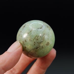 Genuine Green Chrysoprase Crystal Sphere, Indonesia