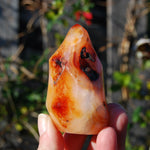 Carnelian Crystal Flame, Carnelian Agate Freeform Tower, Madagascar