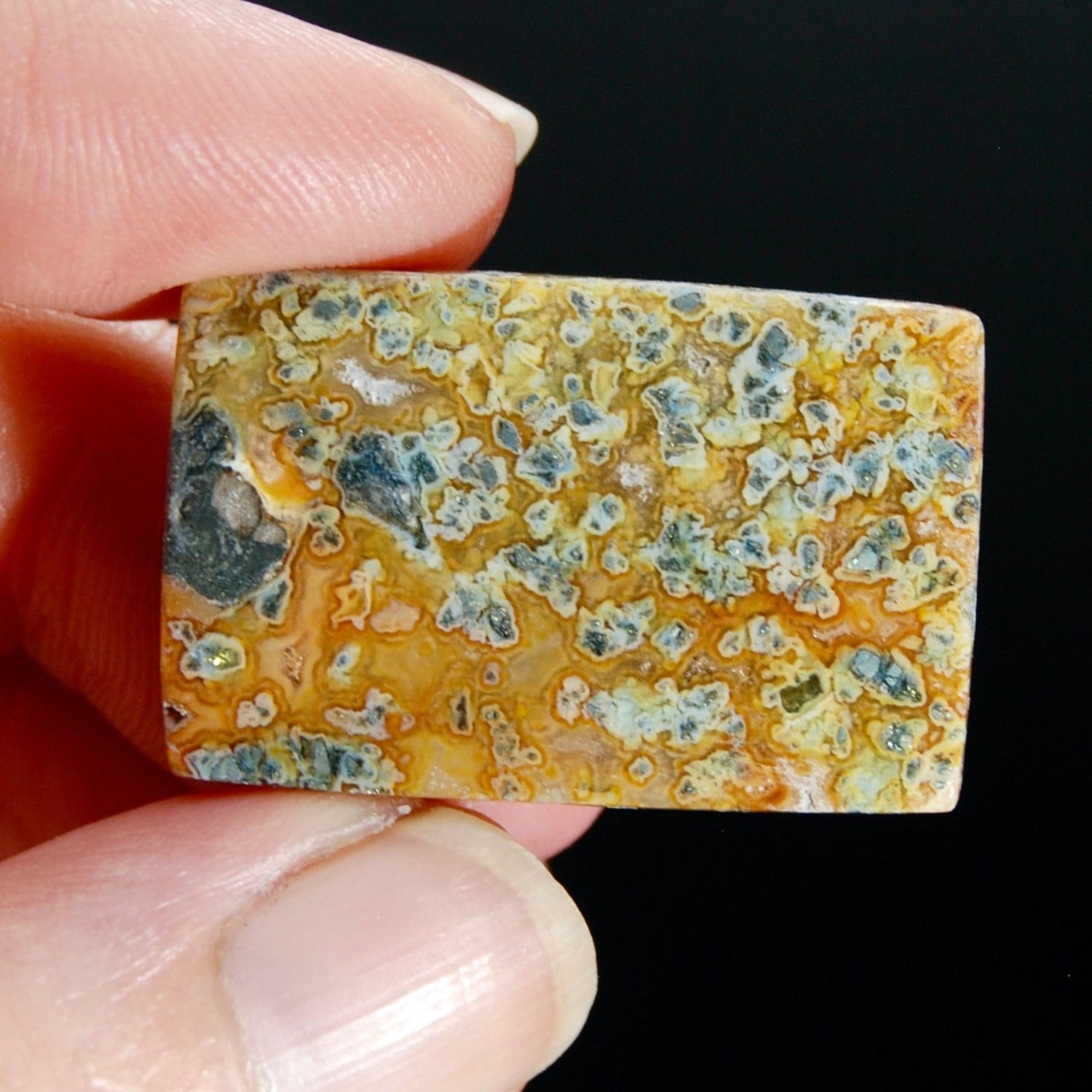 Marcasite Agate Matrix Rectangle Cabochon, Indonesia