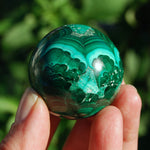 Natural Malachite Crystal Sphere, Congo