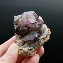 Load image into Gallery viewer, Elestial Amethyst Quartz Crystal, Smoky Chiredzi Amethyst
