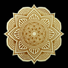 Load image into Gallery viewer, 12in Large Wood FLOWER OF LIFE MANDALA Crystal Grid Sacred Geometry
