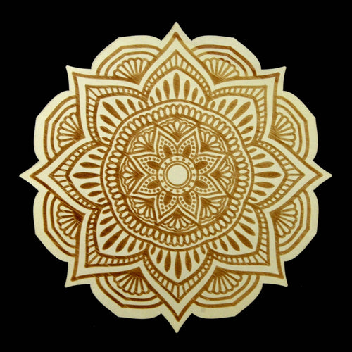 12in Large Wood FLOWER OF LIFE MANDALA Crystal Grid Sacred Geometry