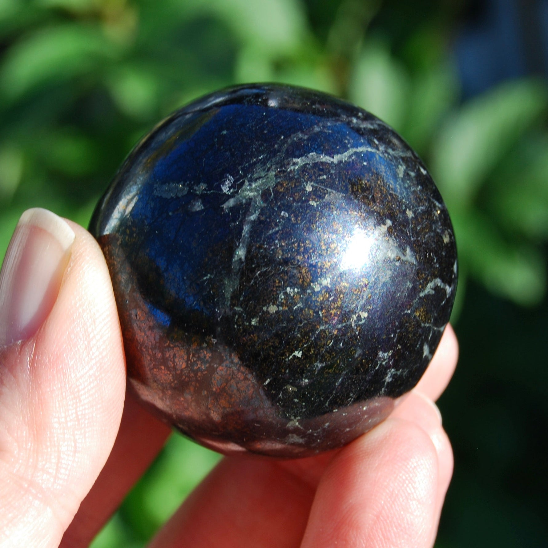 RARE Covellite Crystal Sphere, AAA Top Quality Blue Covelite, Peru