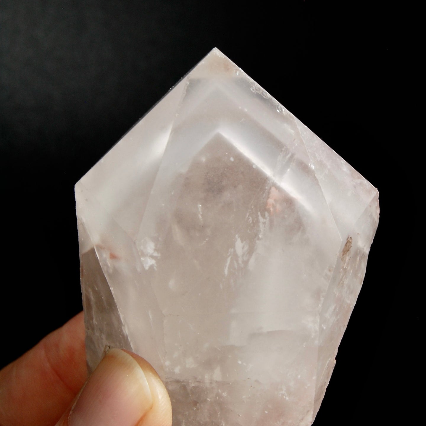 RARE Large Trans Channeler Pink Lithium Lemurian Seed Quartz Crystal, Record Keepers Phantom Pyramid, Brazil