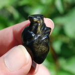Gold Sheen Obsidian Anatomical Heart