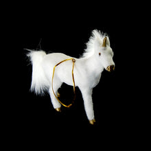 Load image into Gallery viewer, Unicorn Ornament Flocked and Furry 3 Dimensional 
