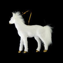 Load image into Gallery viewer, Unicorn Ornament Flocked and Furry 3 Dimensional 
