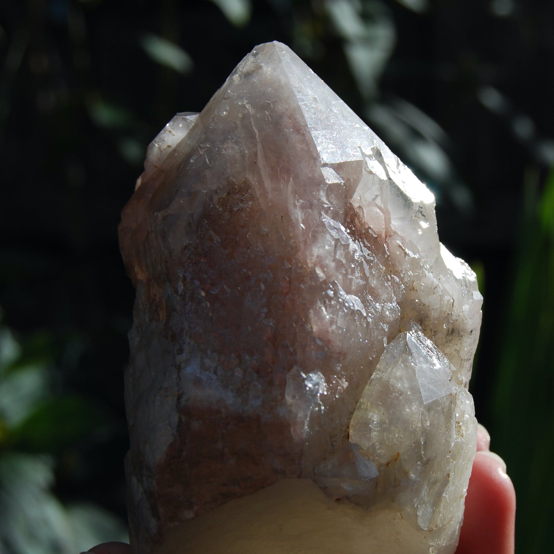 Hematoid Quartz Crystal Cathedral Point, Record Keepers, Raw Red Hematite Quartz, Zimbabwe