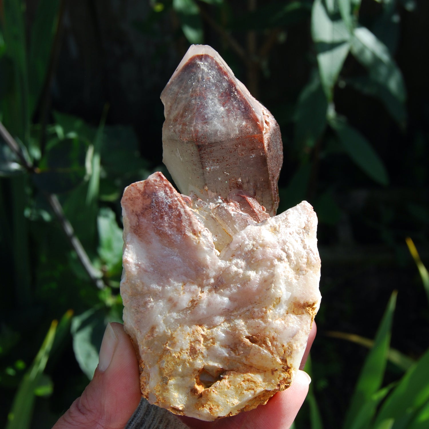 Hematoid Quartz Crystal Cathedral Point, Record Keepers, Raw Red Hematite Quartz, Zimbabwe