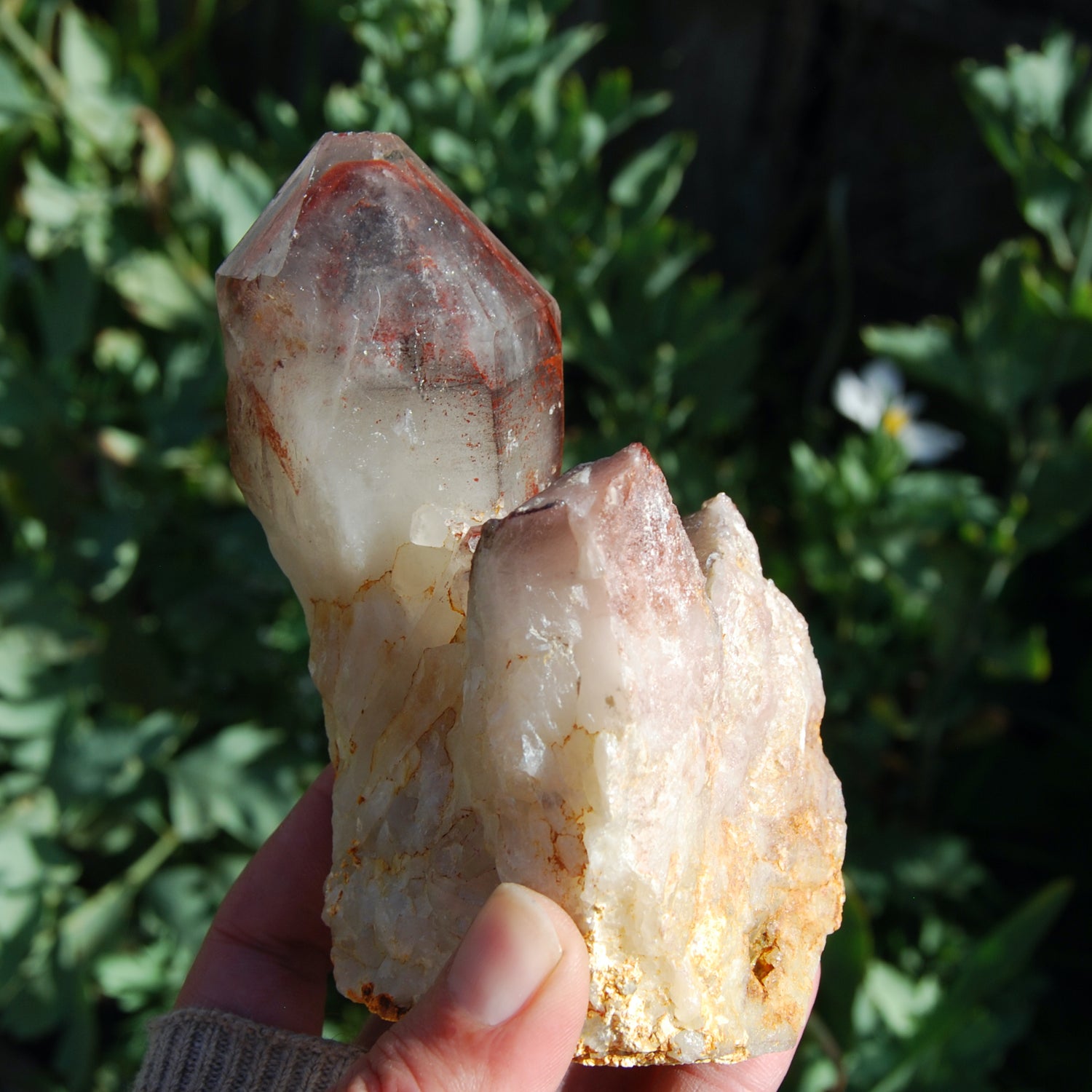 Hematoid Quartz Crystal Cathedral Point, Record Keepers, Raw Red Hematite Quartz, Zimbabwe