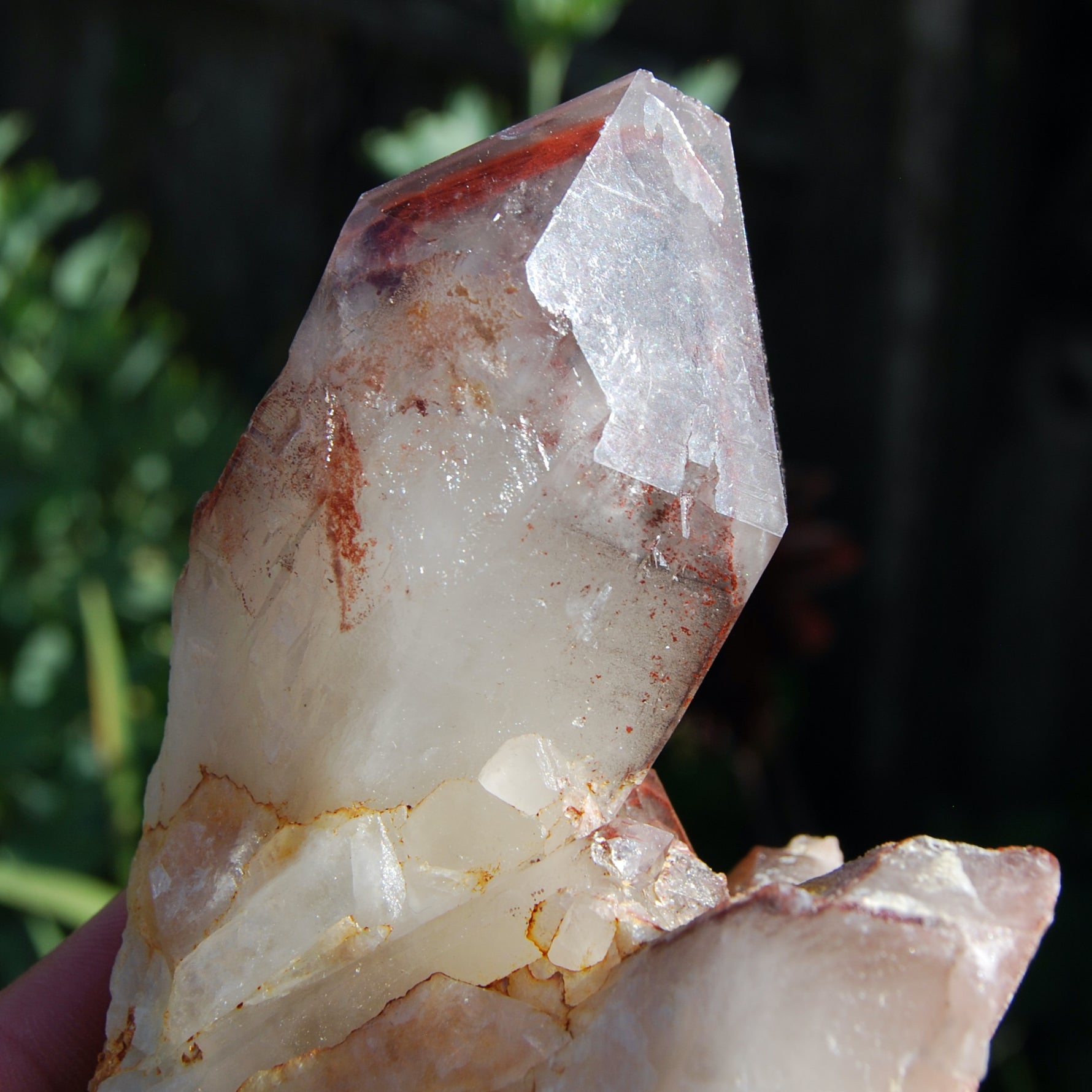 Hematoid Quartz Crystal Cathedral Point, Record Keepers, Raw Red Hematite Quartz, Zimbabwe