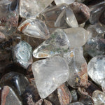 Lodolite Garden Quartz Crystal Tumbled Stones, Small Crystal Set