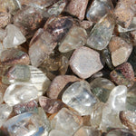 Lodolite Garden Quartz Crystal Tumbled Stones, Small Crystal Set