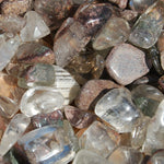 Lodolite Garden Quartz Crystal Tumbled Stones, Small Crystal Set
