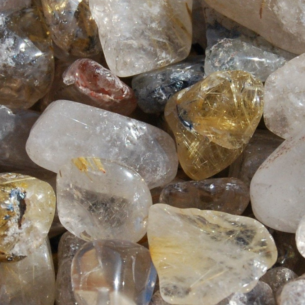 Golden Rutile Quartz Crystal Tumbled Stones