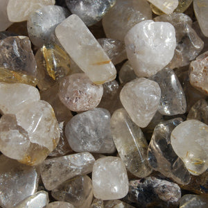 Gold Rutilated Quartz Crystal Tumbled Stones